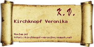 Kirchknopf Veronika névjegykártya